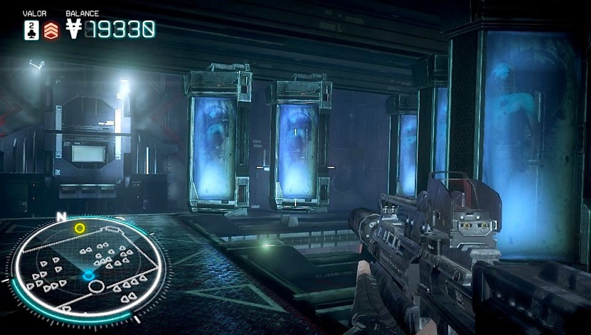 Killzone Mercenary game for the PlayStation Vita featuring first person shooter gameplay with high quality console style visuals for handheld stealth and action missions contract based objectives and multiplayer modes set in the Killzone universe where players work as a mercenary for both sides of the war gameplay