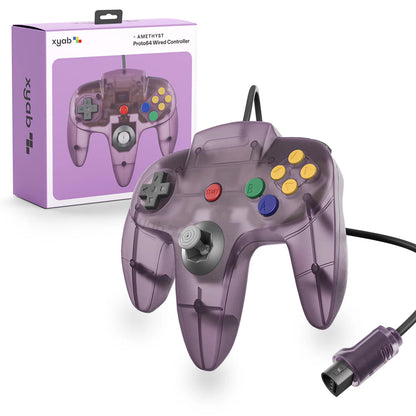 XYAB brand amethyst Nintendo 64 controller wired gaming accessory