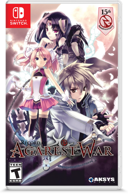 Record of Agarest War 15th Anniversary Limited Edition Nintendo Switch NS for tactical role playing video game fans featuring turn based strategy combat character customization generational storytelling party building fantasy exploration anime inspired characters relationship mechanics challenging battles and 15th Anniversary Limited Edition collectible content gaming appeal front cover art