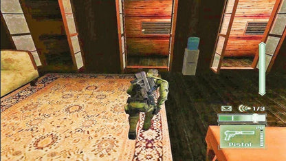 Tom Clancys Splinter Cell Pandora Tomorrow PS2 Sony PlayStation 2 stealth action game Ubisoft tactical espionage gameplay Sam Fisher infiltration stealth mechanics gadgets shadow movement third person stealth missions story driven retro gaming PlayStation 2 software video game title gameplay