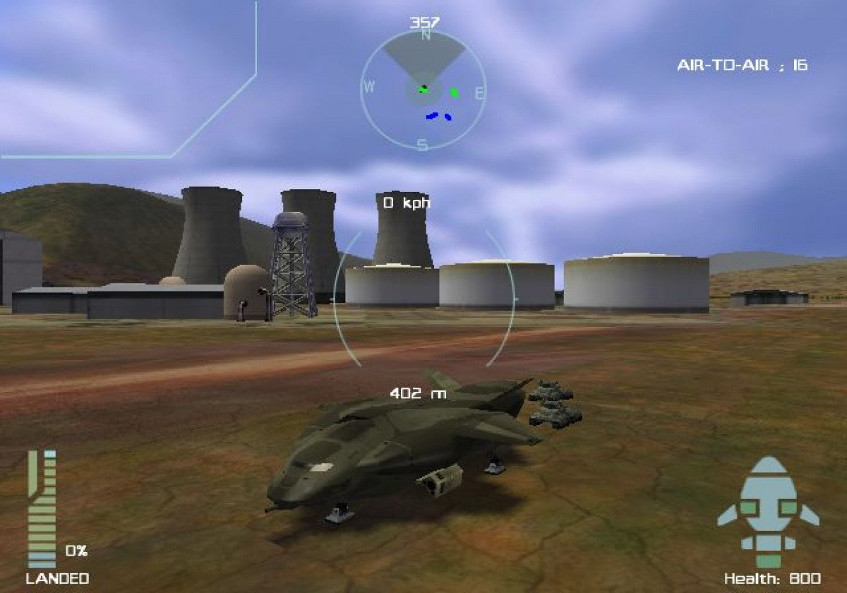 Dropship: United Peace Force gameplay for PlayStation 2 (PS2) futuristic military flight-combat action video game