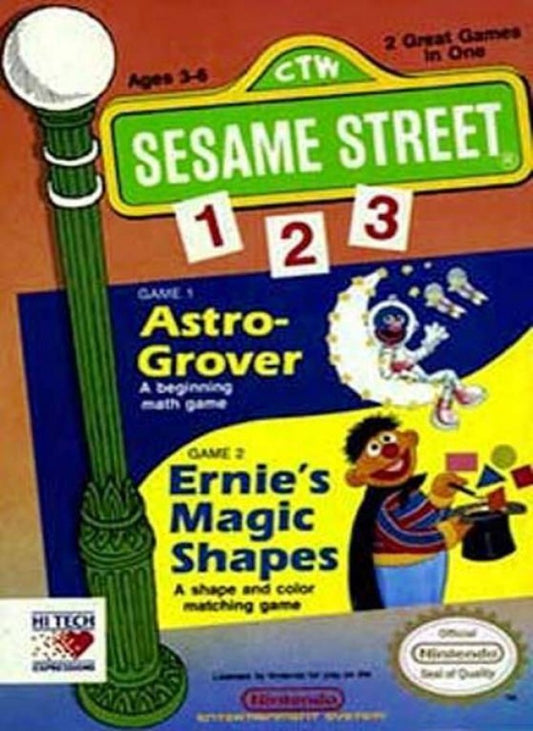 Sesame Street 123 cover art for Nintendo Entertainment System (NES) video game