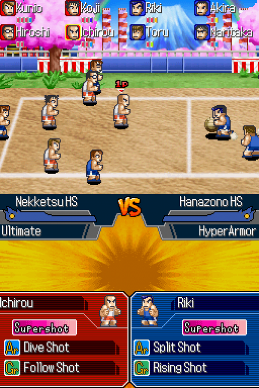 Super Dodgeball Brawlers gameplay for Nintendo DS (DS) video game