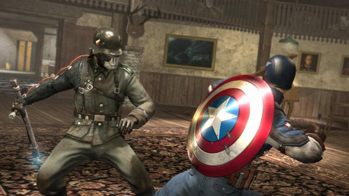 Captain America Super Soldier PS3 featuring superhero action gameplay with Captain America in World War II setting gameplay