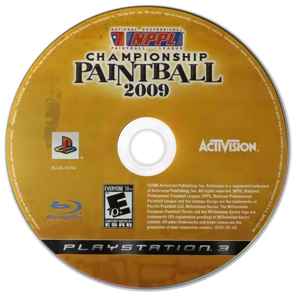 NPPL Championship Paintball 2009 PlayStation 3 PS3 for retro video game enthusiasts featuring first person paintball gameplay competitive tournament matches team based strategy customizable equipment fast paced arena action realistic paintball mechanics and collectible gaming appeal disc 