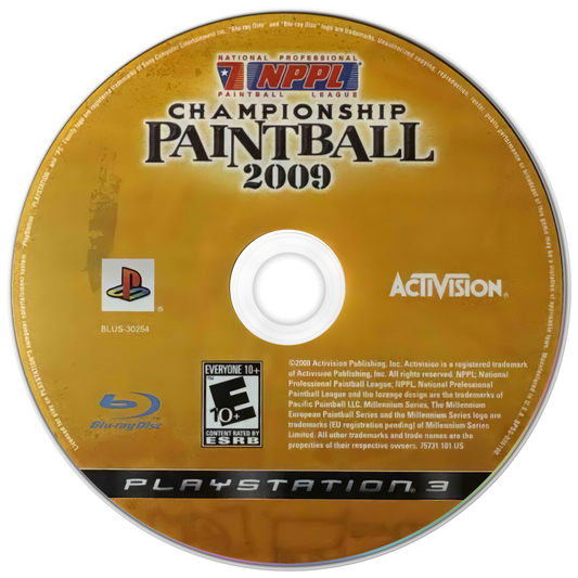 NPPL Championship Paintball 2009 PlayStation 3 PS3 for retro video game enthusiasts featuring first person paintball gameplay competitive tournament matches team based strategy customizable equipment fast paced arena action realistic paintball mechanics and collectible gaming appeal disc 
