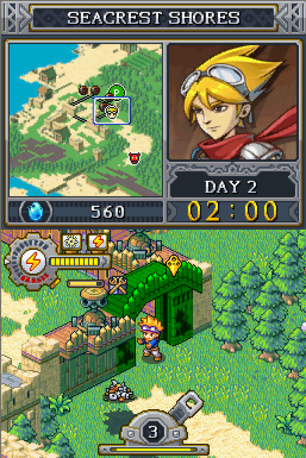 Lock's Quest gameplay for Nintendo DS (DS) tower defense strategy video game 
