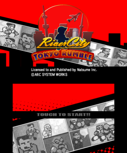 River City Tokyo Rumble title screen for Nintendo 3DS (3DS) video game