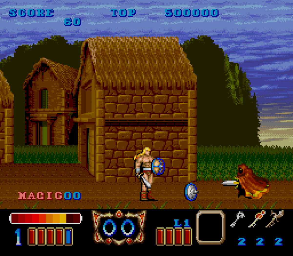 Magic Sword SNES gameplay on the Super Nintendo retro video game.
