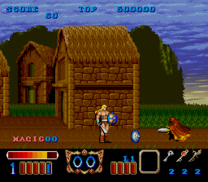 Magic Sword SNES gameplay on the Super Nintendo retro video game.
