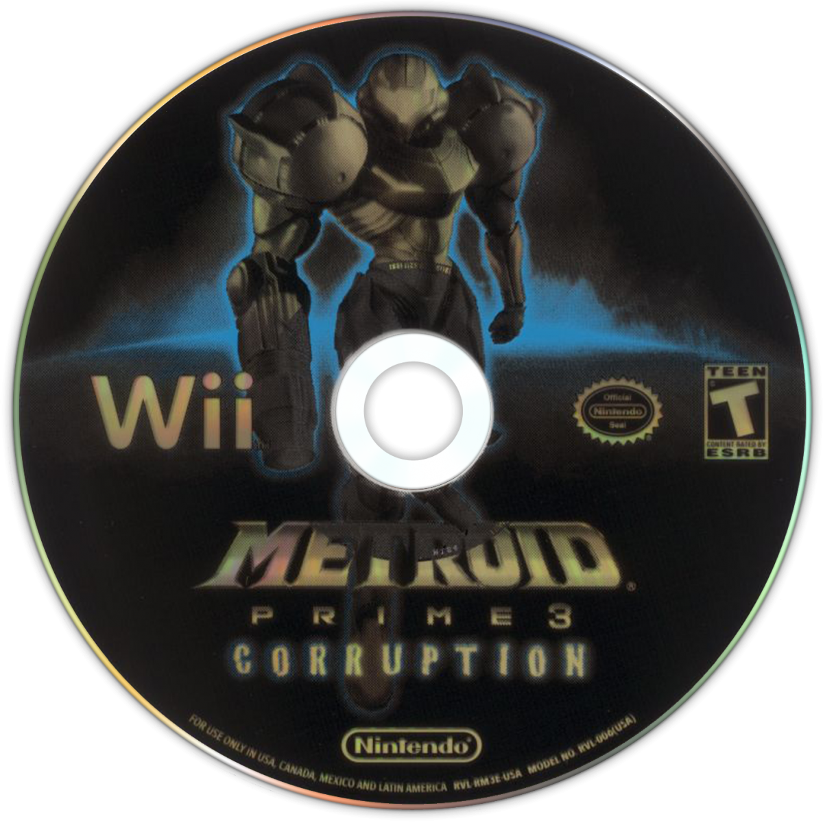 Metroid Prime 3: Corruption – Nintendo Wii (Wii) first-person action-adventure shooter video game disc