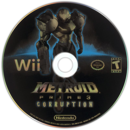 Metroid Prime 3: Corruption – Nintendo Wii (Wii) first-person action-adventure shooter video game disc