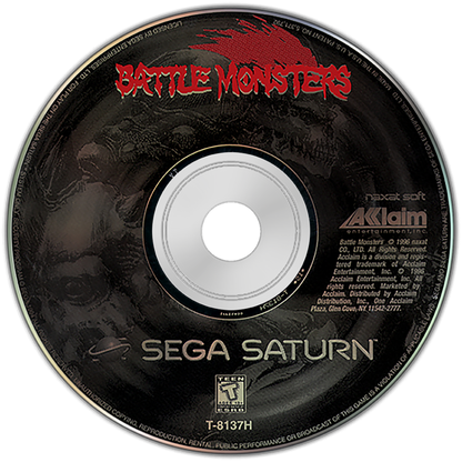 Battle Monsters disc art for Sega Saturn SS video game