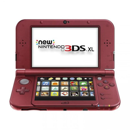 Nintendo New 3DS XL System 3DS XL Red handheld gaming console featuring dual screen design larger display 3D gaming capabilities built in controls C Stick enhanced processing portable Nintendo gaming system red console design retro gaming collection collectible handheld hardware appeal on