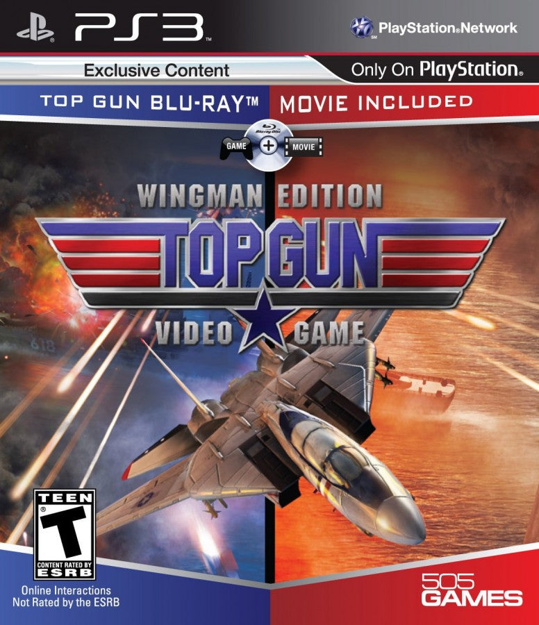retro Top Gun Wingman Edition PlayStation 3 PS3 cover art collectible flight combat action game authentic classic gaming cover art