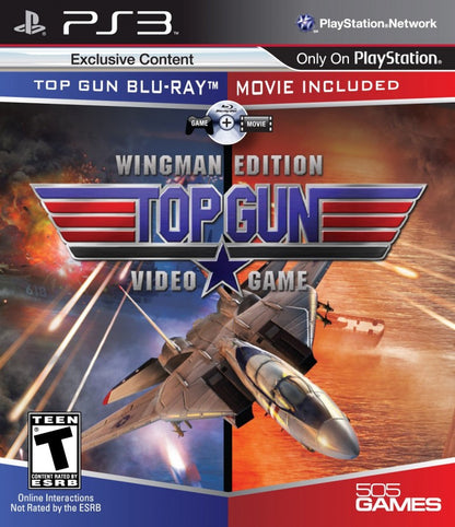 retro Top Gun Wingman Edition PlayStation 3 PS3 cover art collectible flight combat action game authentic classic gaming cover art