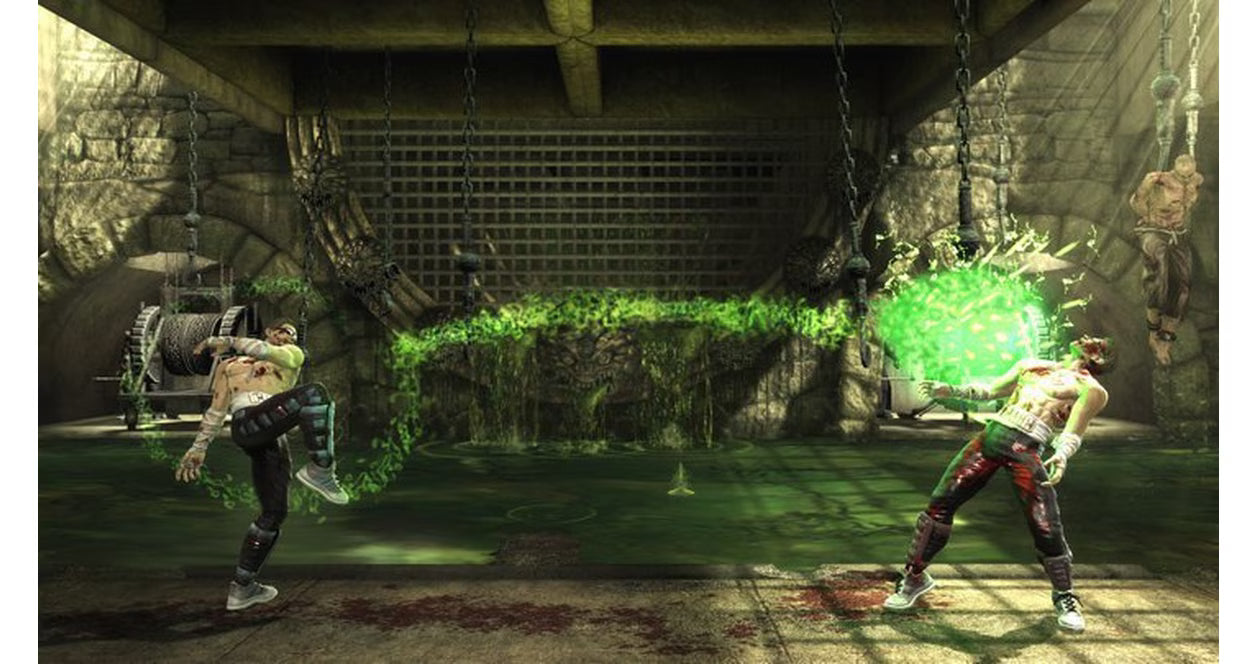 Mortal Kombat Xbox 360 fighting game NetherRealm Studios WB Games arcade combat fatalities brutal finishing moves classic characters versus mode multiplayer tournament style fighting game Xbox 360 software video game title gameplay