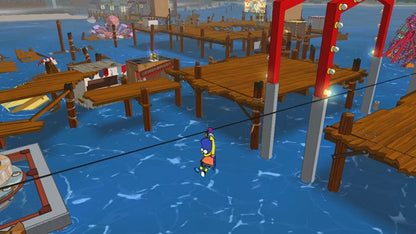 The Simpsons Game gameplay for Nintendo Wii (Wii) featuring comedic action‑adventure gameplay with Homer, Bart, Lisa, and Marge, parodying popular video games in Springfield