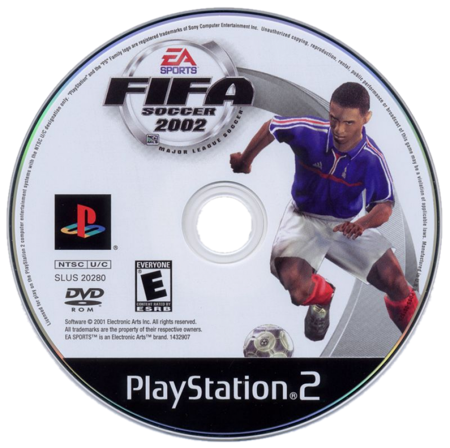 FIFA Soccer 2002 retro PlayStation 2 video game FIFA Soccer football sports simulation realistic gameplay multiplayer tournament mode console title PlayStation 2 release disc