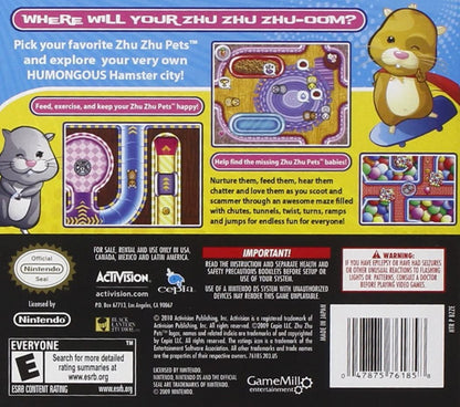 Zhu Zhu Pets back of case for Nintendo DS (DS) virtual pet simulation video game