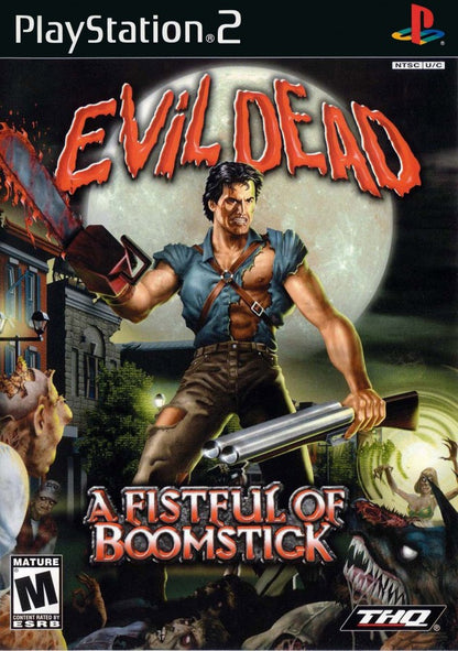 Evil Dead Fistful of Boomstick PlayStation 2 PS2 retro video game action adventure cover art (2003)