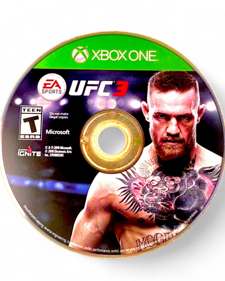 UFC 3 Xbox One for retro video game enthusiasts featuring mixed martial arts fighting gameplay realistic striking and grappling systems career mode progression competitive online multiplayer authentic UFC fighters and collectible gaming appeal disc 