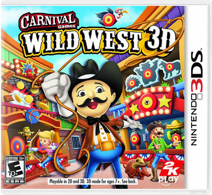 Carnival Games: Wild West 3D cover art for Nintendo 3DS (3DS) party minigame video game