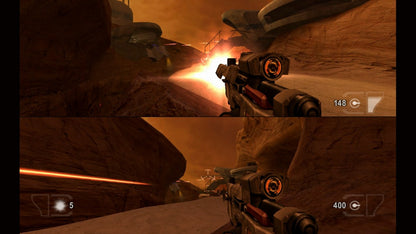 TimeSplitters Future Perfect game for the Nintendo GameCube featuring first person shooter gameplay with time travel themed missions cooperative story mode multiplayer options and arcade style combat across varied historical and futuristic settings gameplay 