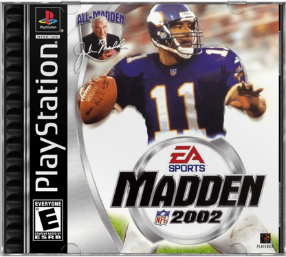 Madden NFL 2002 cover art for PlayStation 1 (PS1) video game