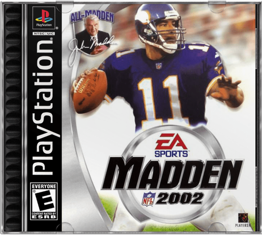 Madden NFL 2002 cover art for PlayStation 1 (PS1) video game