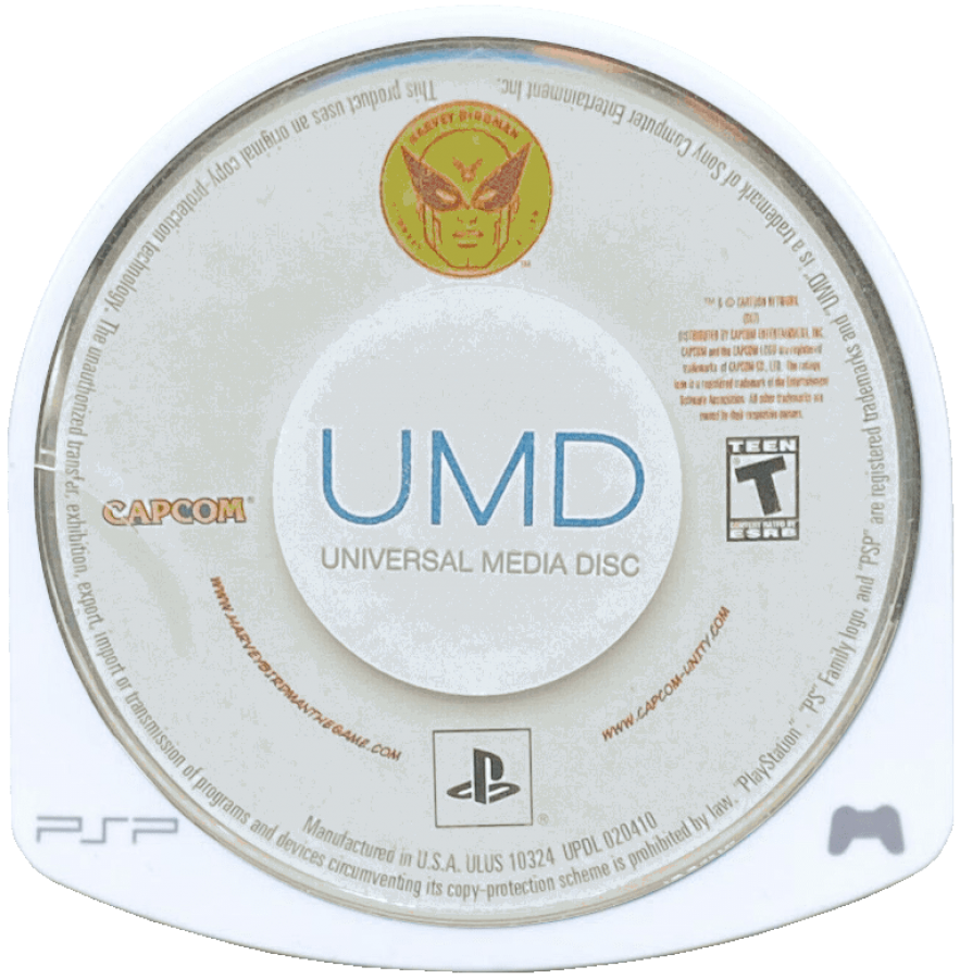 Harvey Birdman: Attorney at Law disc for PlayStation Portable (PSP) adventure visual novel video game