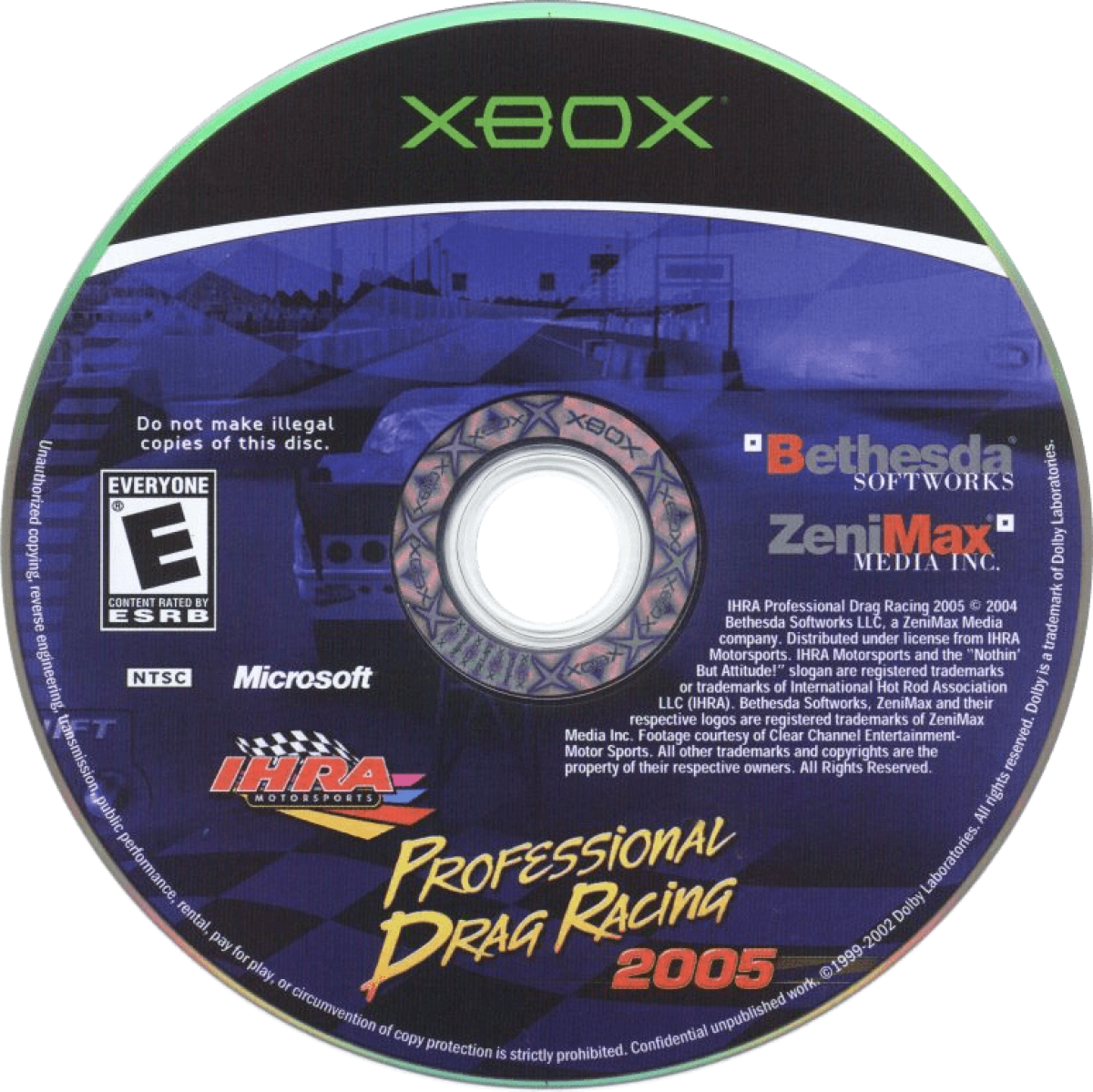 IHRA Professional Drag Racing 2005 for original Xbox drag racing simulation game featuring licensed IHRA tracks pro stock funny car top fuel classes career mode realistic quarter mile racing disc