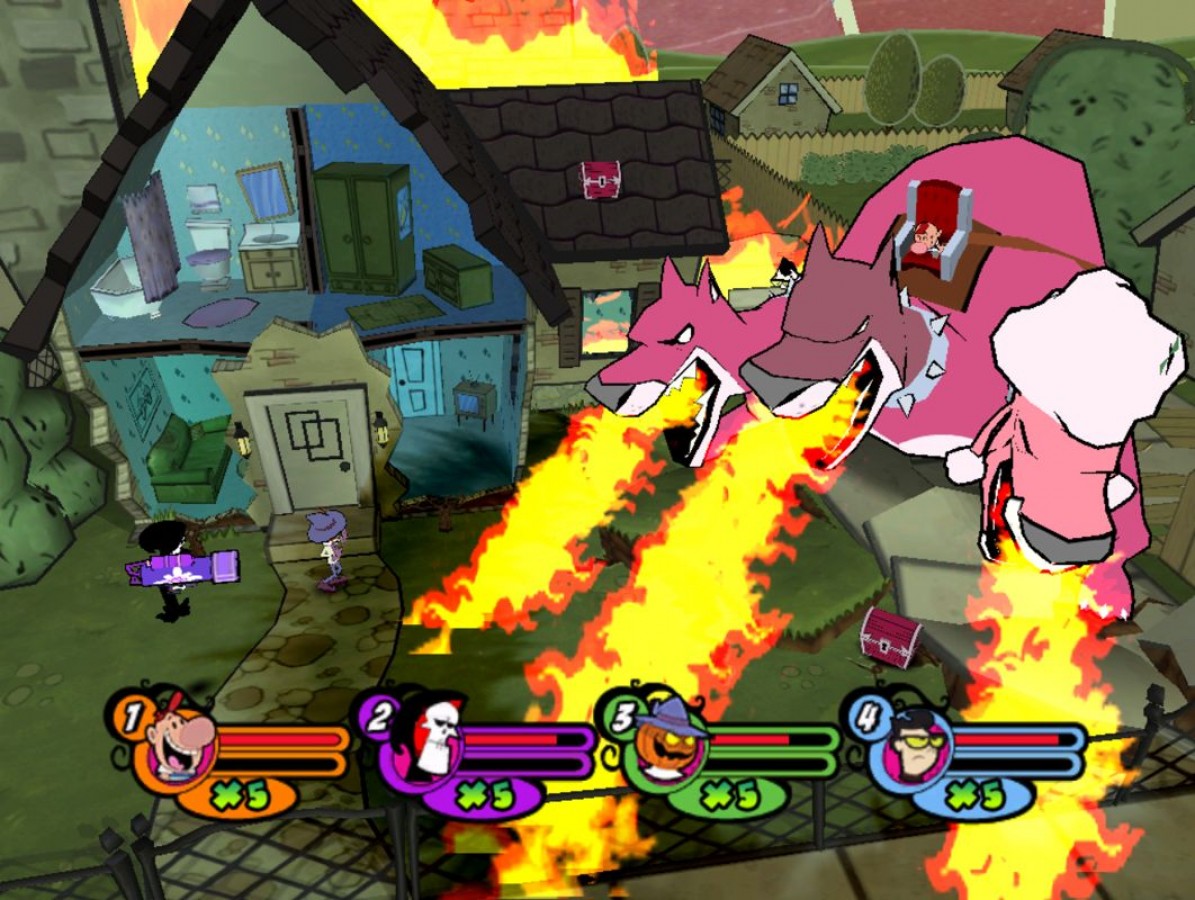 The Grim Adventures of Billy & Mandy – Nintendo Wii (Wii) action-adventure fighting cartoon video game gameplay