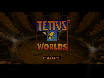 Tetris Worlds start screen for Nintendo GameCube (GC) puzzle video game