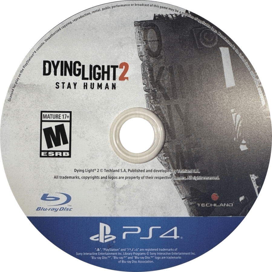 Dying Light 2: Stay Human – PlayStation 4 (PS4) video game disc, action survival horror by Techland