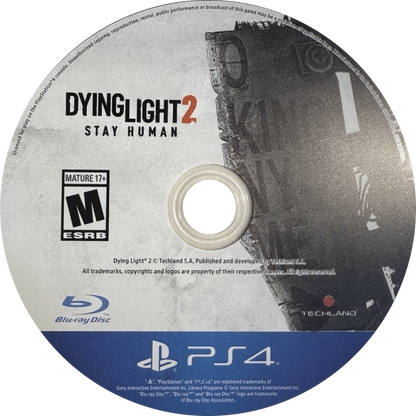 Dying Light 2: Stay Human – PlayStation 4 (PS4) video game disc, action survival horror by Techland