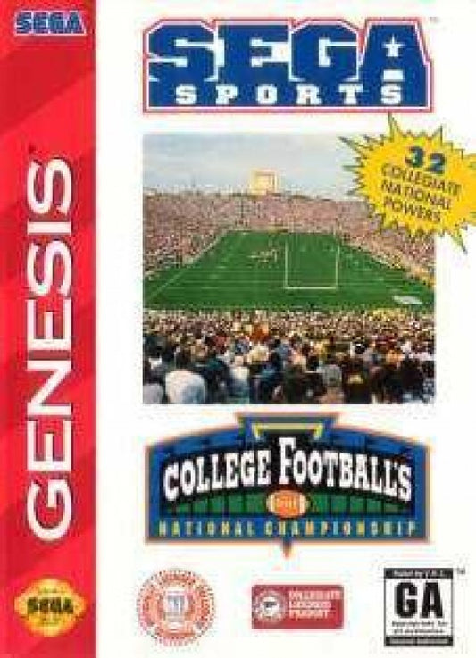 College Football's National Championship cover art for Sega Genesis (GEN) video game