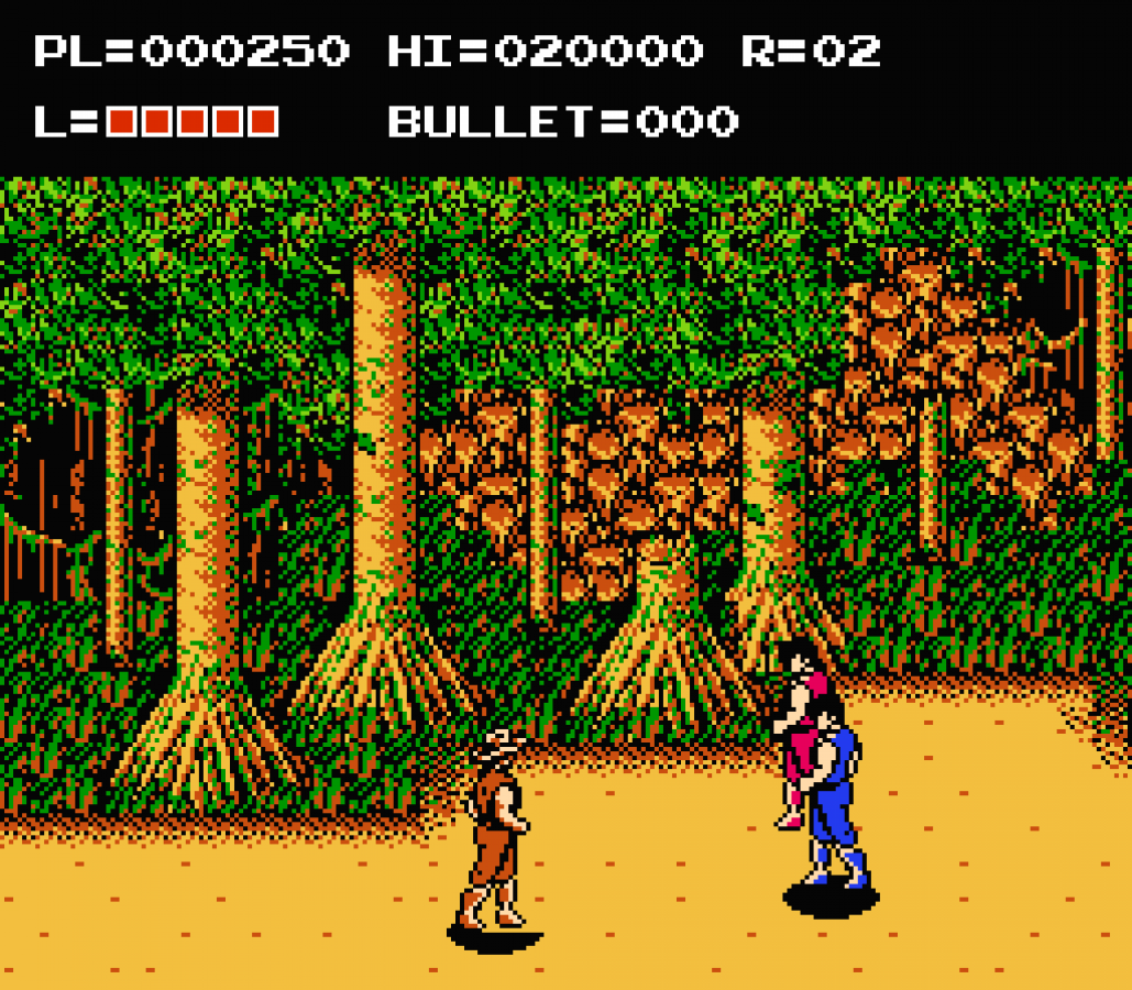 The Adventures of Bayou Billy cartridge for the Nintendo Entertainment System featuring 8 bit action gameplay with beat em up driving and shooting segments set in the Louisiana bayou with challenging arcade style difficulty gameplay 