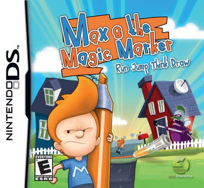 Max & the Magic Marker cover art for Nintendo DS (DS) puzzle platforming adventure video game