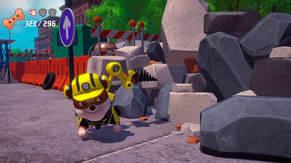 PAW Patrol The Movie Adventure City Calls Nintendo Switch NS video game featuring action adventure gameplay Ryder and PAW Patrol pups Adventure City exploration rescue missions platforming challenges puzzle solving collectible treats heroic missions Chase Marshall Skye and friends family friendly gameplay colorful environments and classic Nintendo Switch gaming retro video game collection collectible gaming appeal gameplay