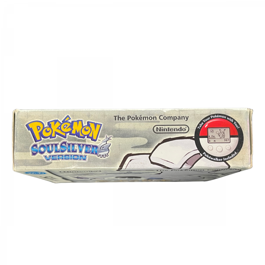 Pokémon SoulSilver Version Pokéwalker Bundle Nintendo DS DS video game featuring Pokémon role playing gameplay Johto region adventure Pokémon catching training and battling classic Pokémon characters rival battles gym leader challenges legendary Pokémon exploration Pokéwalker pedometer accessory walking based gameplay wireless connectivity and collectible bundle edition retro Nintendo handheld gaming collection collectible gaming appeal box art