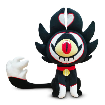KeeKee 9 Inch Plush Hazbin Hotel collectible plush toy featuring KeeKee character black cat design expressive eyes distinctive animated series styling soft stuffed figure 9 inch display size Hazbin Hotel merchandise plush toy collection shelf decor animation fan gift and collectible appeal
