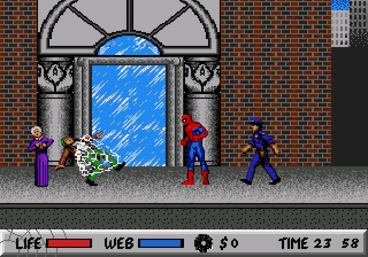 Spider-Man Sega Genesis retro video game action platformer gameplay