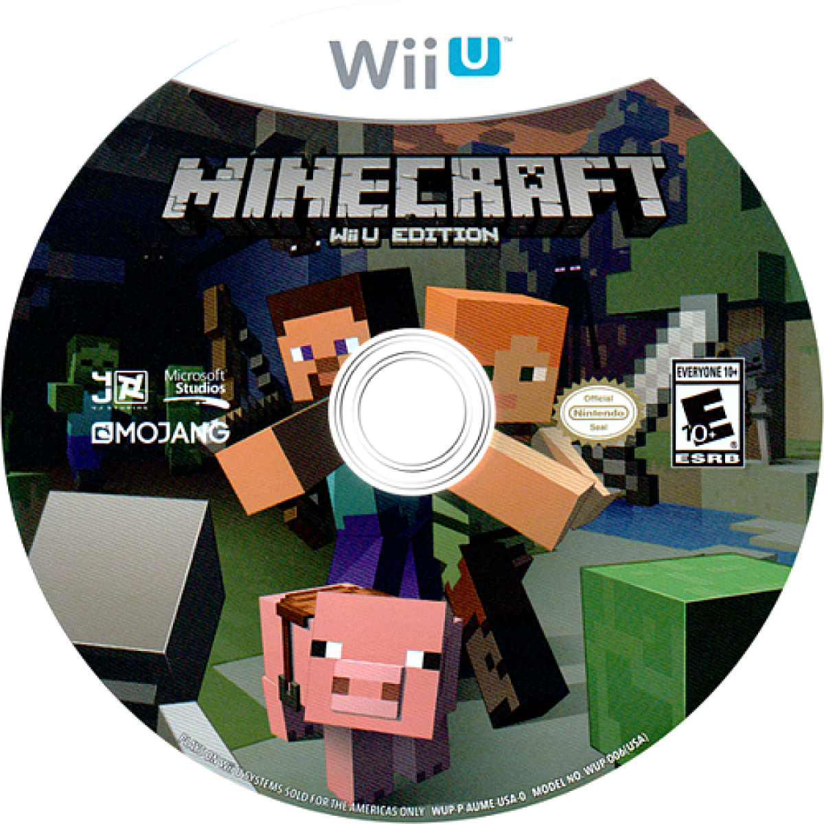 Minecraft WiiU Edition disc cover art for Nintendo Wii U (WiiU) video game
