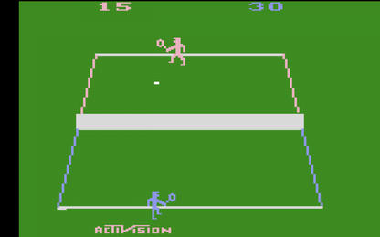 Tennis gameplay for Atari 2600 (2600) video game