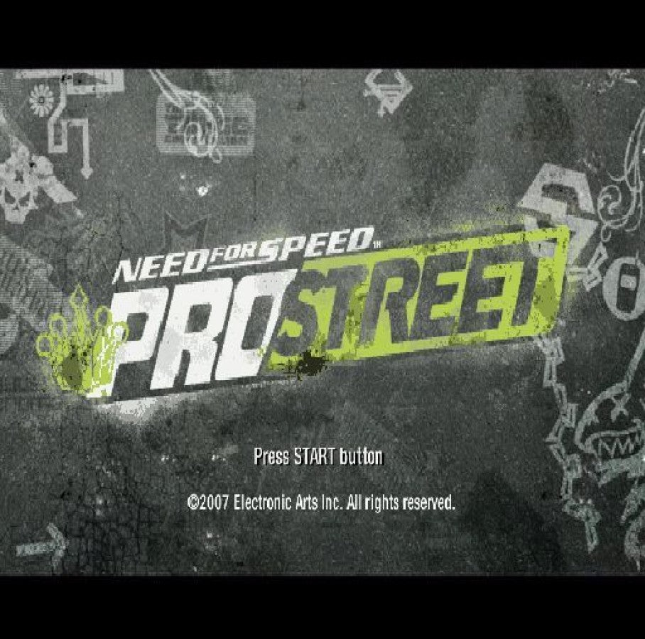 Need for Speed: ProStreet [Greatest Hits] – PlayStation 2 (PS2) street racing video game title screen