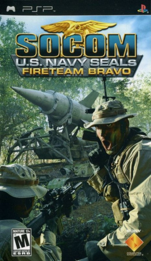 SOCOM: U.S. Navy SEALs – Fireteam Bravo cover art for PlayStation Portable (PSP) tactical shooter game