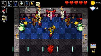 Crypt of the NecroDancer Nintendo Switch Edition inspired design featuring rhythm based dungeon crawling adventure aesthetic music driven combat procedural exploration pixel art fantasy world energetic roguelike gameplay indie gaming presentation gameplay 