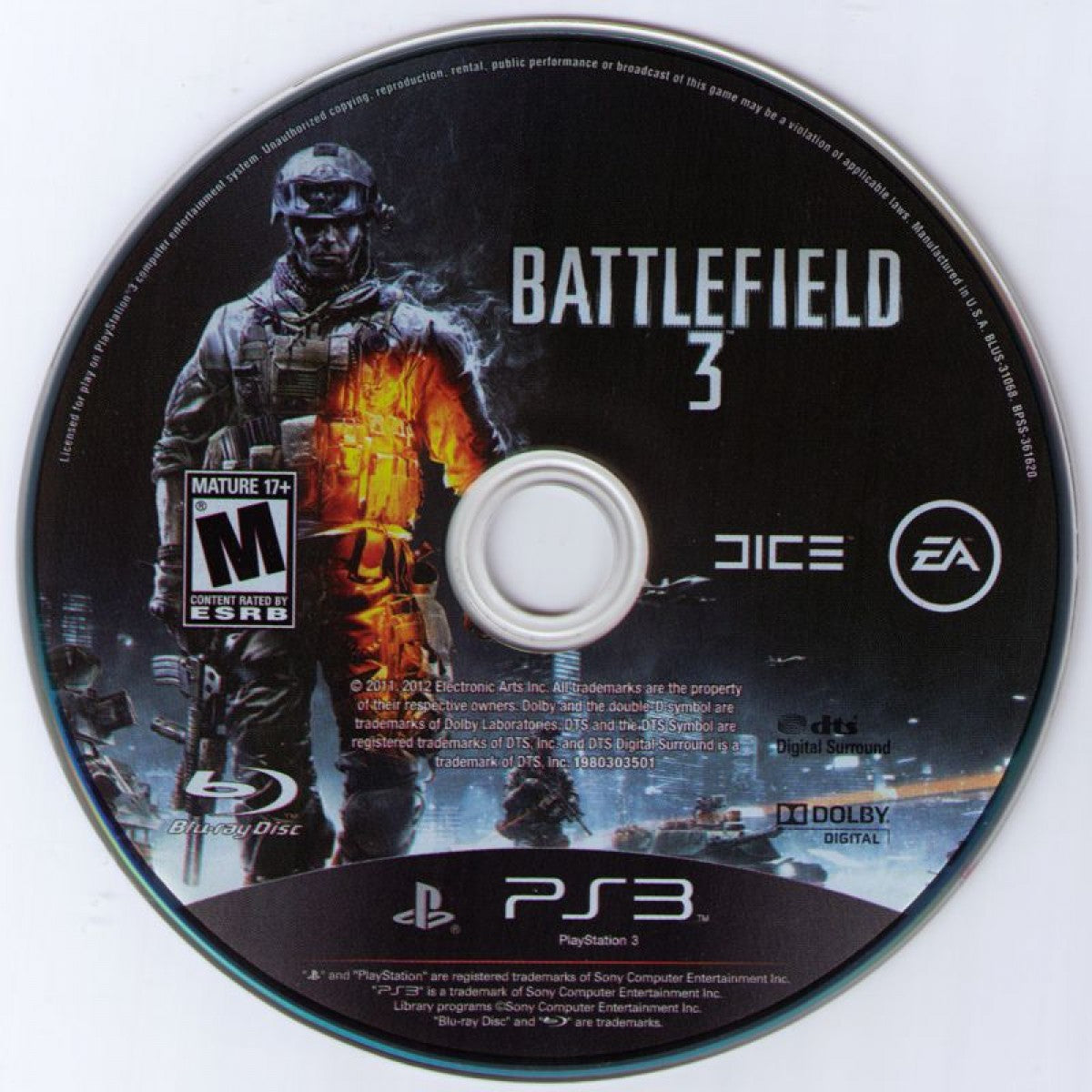 Battlefield 3 [Premium Edition] disc for PlayStation 3 (PS3) video game