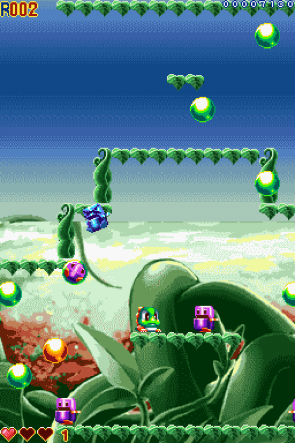 Bubble Bobble: Revolution for Nintendo DS with classic bubble-blowing platform action theme gameplay